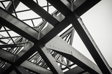Modern Steel Structure Close-Up