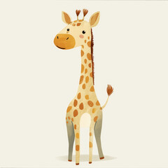 Obraz premium A cute Giraffe clipart