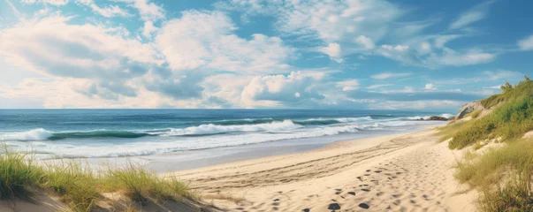 Photo sur Plexiglas Europe du nord A postcard depicting a summer beach