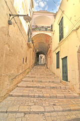 Fototapeta na wymiar Narrow streets of the Italian city of Matera
