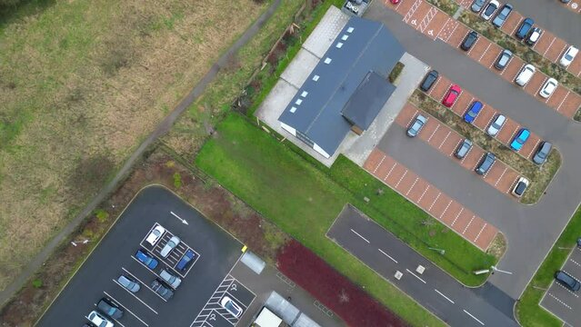Aerial Footage of Kettering Town of England