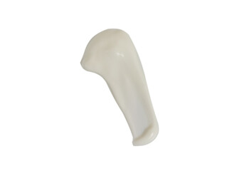 Sour cream or sauce smeared on a white background