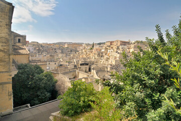 Naklejka premium Panorama of the Italian city of Matera