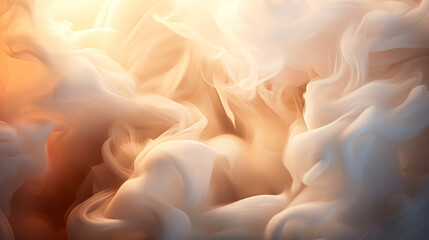 Ethereal Ivory Smoke: Abstract Light Background with Dramatic Backlighting, Captivating and Unique Visual