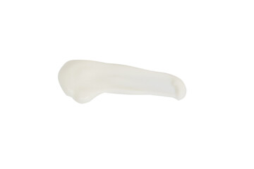 Sour cream or sauce smeared on a white background