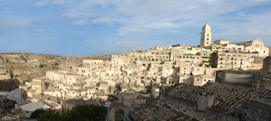 Panorama of the Italian city of Matera