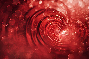 red valentine's day background with hearts, heart shapes design for love  - obrazy, fototapety, plakaty