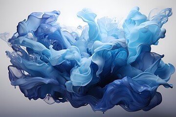 Ethereal cobalt liquid evolving into breathtaking abstract forms