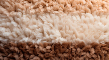 Imagen con madejas de lana en tonos marrones para usarlo como fondo - obrazy, fototapety, plakaty
