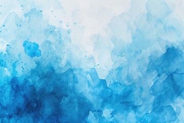 Serene Sky Watercolor: Abstract Blue Background with Light Hand-Painted Texture