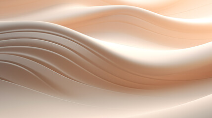 Graceful waves of soft beige tones flow seamlessly, creating a soothing abstract background that evokes a sense of delicate movement and modern design elegance