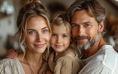 Family portrait, studio photoshoot