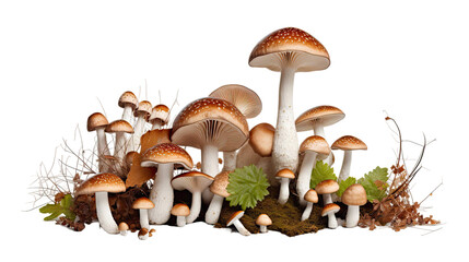 mushrooms on transparent background PNG