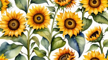 sunflowers on a white ai generated