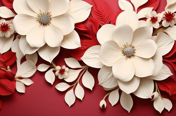 chinese lantern background with cherry blossom, chinese new year greeting background