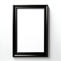 Fototapeta premium Black photo frame blank mockup