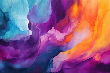 Colorful abstract paint texture with vibrant hues. Oil painting background.