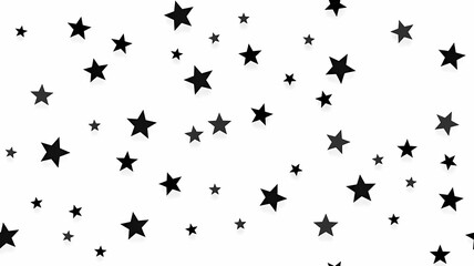 Black stars on a plain white background, for background or wallpaper use and text overlay