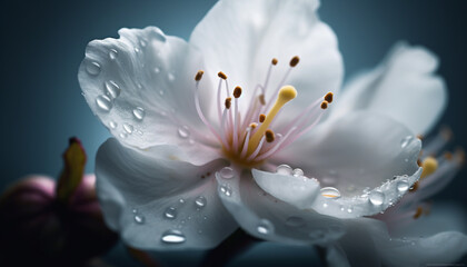 Freshness and beauty in nature a single flower elegance blossoms generated by AI