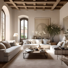Fototapeta premium traditional Italian living room