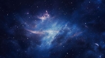 Fantasy beautiful space background of the night with starry sky. AI generated image - obrazy, fototapety, plakaty