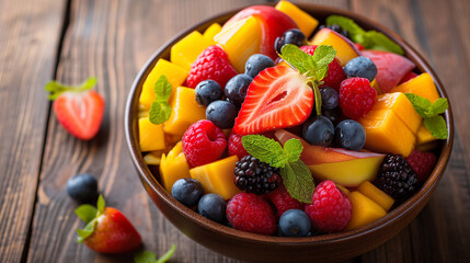 fruit salad in a bowl