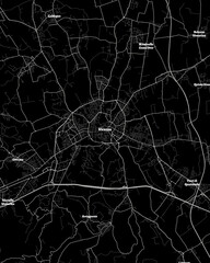 Vicenza Italy Map, Detailed Dark Map of Vicenza Italy