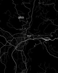 Bolzano Italy Map, Detailed Dark Map of Bolzano Italy