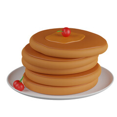 3d render  PANCAKES illustration