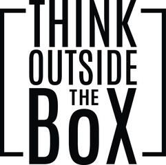 Think outside the box quote, Vinyl Sticker branding, Wall Branding, Office Wall, Wall Decor, Motivation Quote, Office Wall Decal