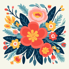 vector garden botanical element collection set