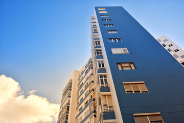 Modern apartment building in Las Palmas de Gran Canaria - obrazy, fototapety, plakaty
