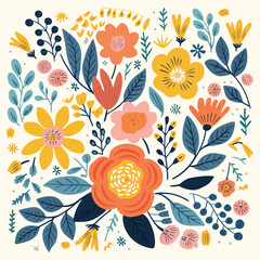 vector garden botanical element collection set