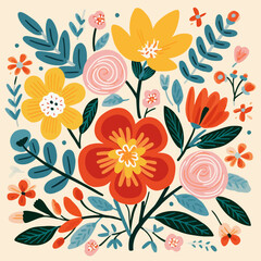 vector garden botanical element collection set