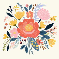 vector garden botanical element collection set