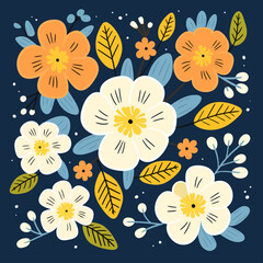 vector garden botanical element collection set