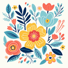 vector garden botanical element collection set