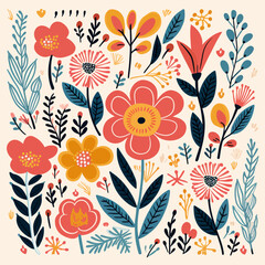 vector garden botanical element set