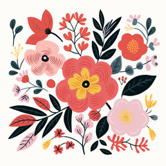 vector garden botanical element set