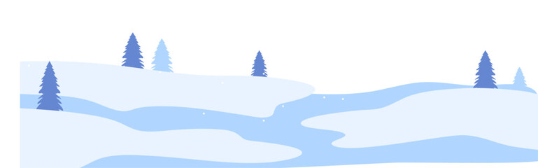 Obraz premium Landscape winter with tree