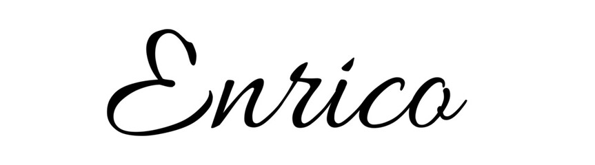 Enrico - black color - name - ideal for websites, emails, presentations, greetings, banners, cards, books, t-shirt, sweatshirt, prints, cricut, silhouette,		