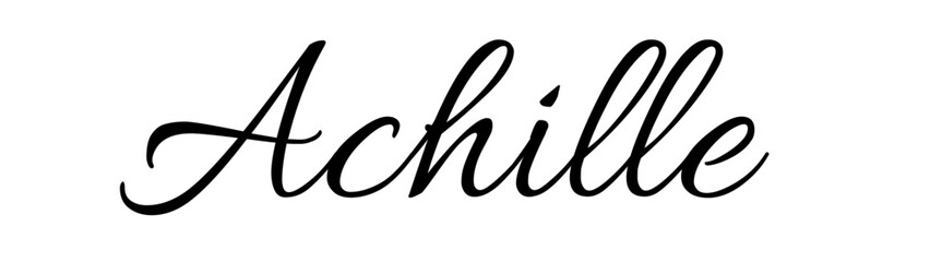 Achille - black color - nome - ideal for websites, emails, presentations, greetings, banners, cards, books, t-shirt, sweatshirt, prints, cricut, silhouette,		