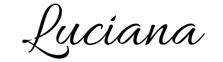 Lucia - black color - female name - ideal for websites, emails, presentations, greetings, banners, cards, books, t-shirt, sweatshirt, prints, cricut, silhouette,		

