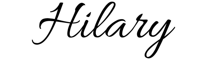 Hilary - black color - female name - ideal for websites, emails, presentations, greetings, banners, cards, books, t-shirt, sweatshirt, prints, cricut, silhouette,		


