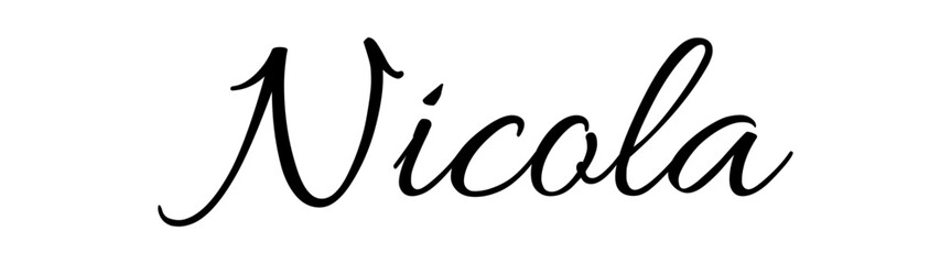 Nicola - black color - name - ideal for websites, emails, presentations, greetings, banners, cards, books, t-shirt, sweatshirt, prints, cricut, silhouette,		