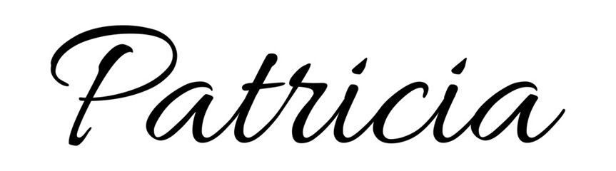 Patricia - black color - female name - ideal for websites, emails, presentations, greetings, banners, cards, books, t-shirt, sweatshirt, prints, cricut, silhouette,		

