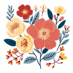 vector garden botanical element set