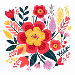 vector garden botanical element set