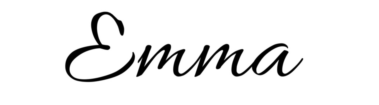 Emma - black color - female name - ideal for websites, emails, presentations, greetings, banners, cards, books, t-shirt, sweatshirt, prints, cricut, silhouette,		

