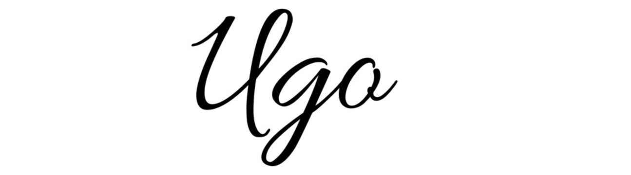 Ugo - black color - nome - ideal for websites, emails, presentations, greetings, banners, cards, books, t-shirt, sweatshirt, prints, cricut, silhouette,		